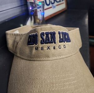 CABO SAN LUCAS MEXICO TRAVEL TOURIST ADJUSTABLE Visor HAT CAP Blue white Logo